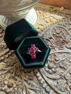 Sterling silver ring with cross